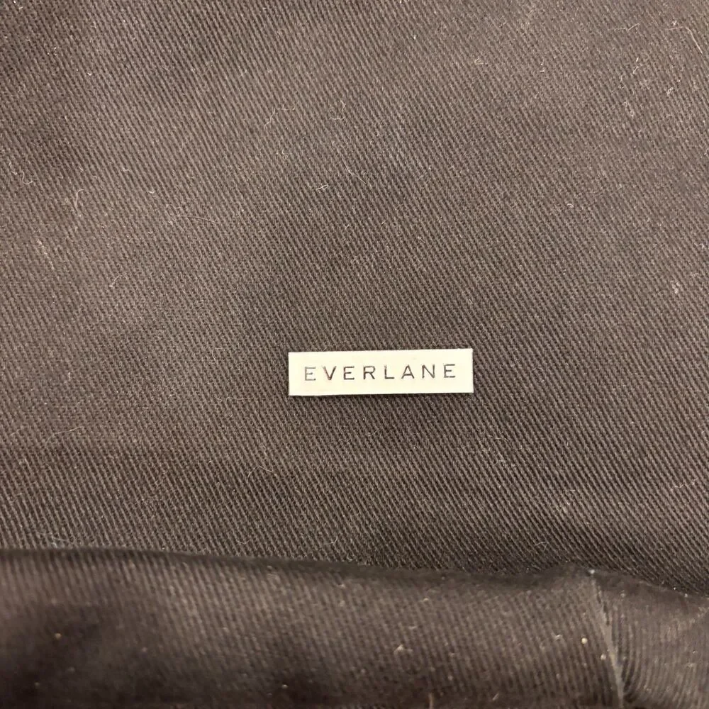 Everlane Modern Twill Snap Backpack Women Black Canvas Medium Minimalist